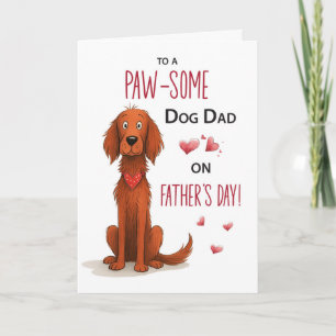 Funny Irish Setter Vatertag vom Hund Karte