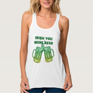 Funny Irish Sie waren Beer Graphic T-Shirt Green Tank Top