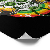 Funny Irish Skull St Patricks Day Beer Leprechaun Poster (Ecke)