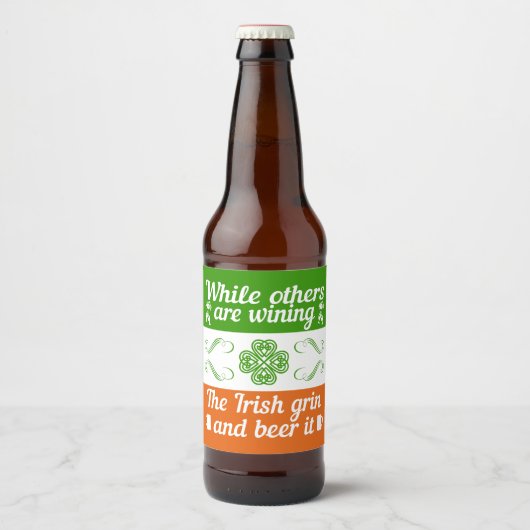 Funny Irish St. Patrick's Day Beer Label Bierflaschenetikett (Vorderseite)