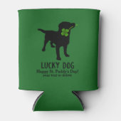 Funny Irish St. Patrick's Day Black Lab Lucky Dog Dosenkühler (Vorderseite)