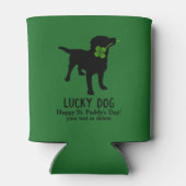 Funny Irish St. Patrick's Day Black Lab Lucky Dog Dosenkühler (Rückseite)