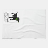 Funny Irish St. Patrick's Day Black Lab Lucky Dog Küchentuch (Horizontal)