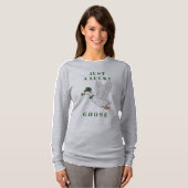 Funny Irish St. Patrick's Day Just a Lucky Goose T-Shirt (Vorne ganz)