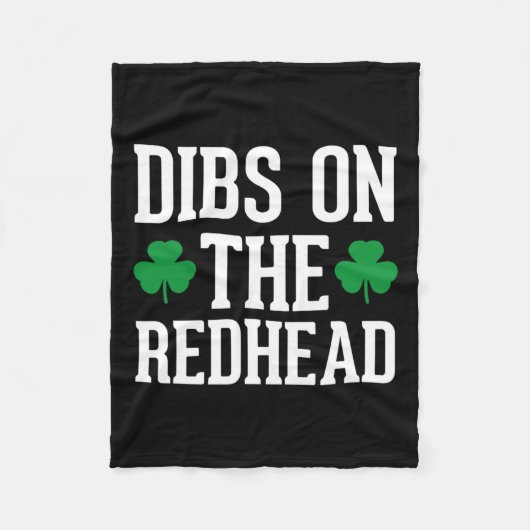 Funny Irish St Patricks Day Kleeblatt Dibs On R Fleecedecke (Vorderseite)