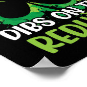 Funny Irish St Patricks Day Kleeblatt Dibs On R Poster (Ecke)