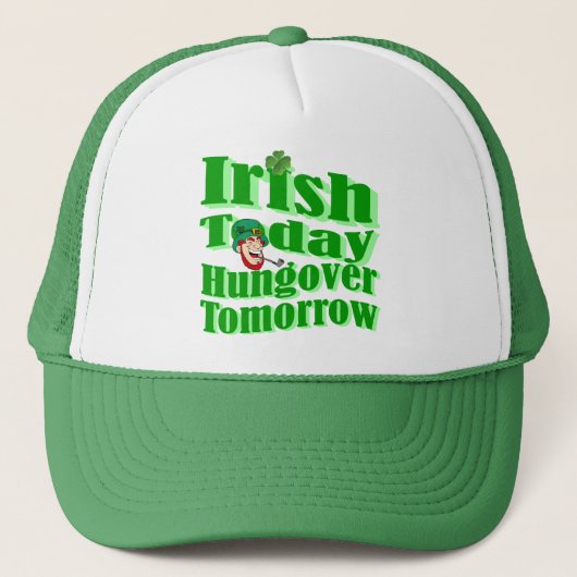 Funny Irish St Patrick's Day Truckerkappe (Vorderseite)
