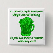 Funny Irish St Patricks Drinks Button (Vorderseite)
