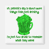 Funny Irish St Patricks Drinks Magnet (Vorne)