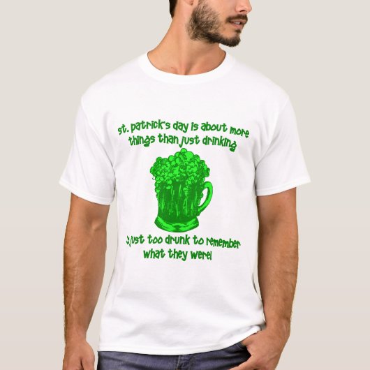 Funny Irish St Patricks Drinks T-Shirt (Vorderseite)