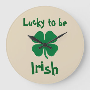 Funny Irish Theme Novelty Wall Decor Große Wanduhr