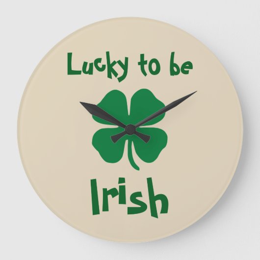 Funny Irish Theme Novelty Wall Decor Große Wanduhr (Vorderseite)
