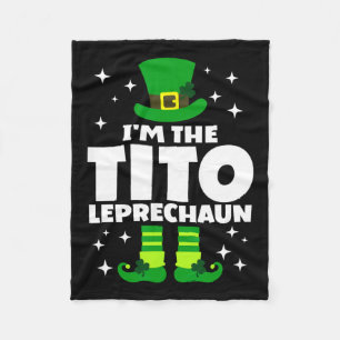 Funny Irish Tito Leprechaun Happy St Patricks Day Fleecedecke