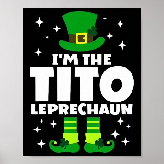 Funny Irish Tito Leprechaun Happy St Patricks Day Poster (Vorne)