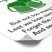 Funny Irish Toast St. Patrick's Day Poster (Ecke)