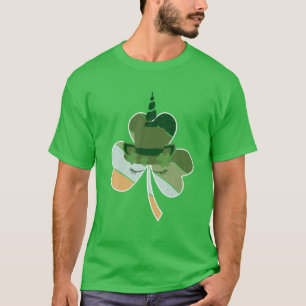 Funny Irish Unicorn Face St Patrick's Day Girls T-Shirt