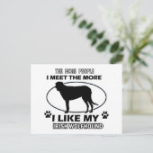 Funny Irish Wolfhound Designs Postkarte (Stehend Vorderseite)