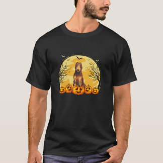 Funny Irish Wolfhound Dog Pumpkins Halloween Costu T-Shirt