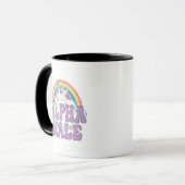 Funny Ironic Alpha Male Unicorn Regenbogen Magisch Tasse (Vorderseite Links)