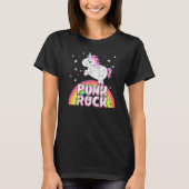Funny Ironic Cool Unicorn Punk Rock Music T-Shirt  (Vorderseite)