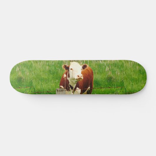 Funny Ironic Cow 4Andre Skateboard (Horizontal)