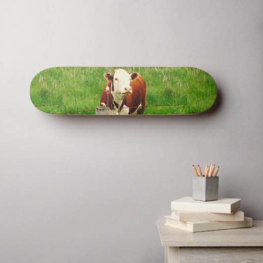 Funny Ironic Cow 4Andre Skateboard (Wandkunst (Horz))