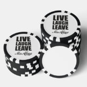 Funny Ironic Quote Live Laugh Leave Me Alone Graph Pokerchips (Stapel)