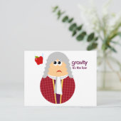 Funny Isaac Newton Postcard Postkarte (Stehend Vorderseite)