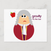 Funny Isaac Newton Postcard Postkarte (Vorderseite)