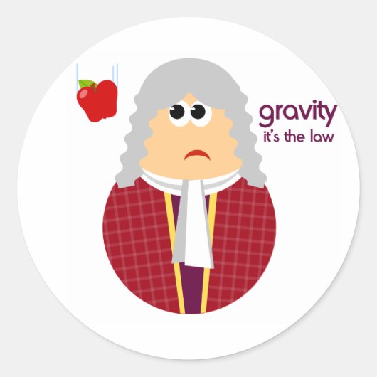 Funny Isaac Newton Stickers (Vorderseite)