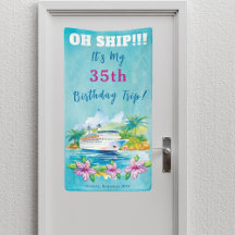 Funny Island Beach Birthday Cruise Ship Door