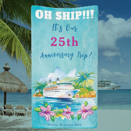 Funny Island Beach Jubiläum Kreuzfahrtschiff Tür Banner