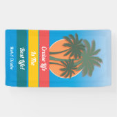 Funny Island Beach Kreuzfahrtschiff Türdekoration Banner (Horizontal)