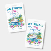 Funny Island Cruise Ship Birthday Ausweis (Vorder- & Rückseite)