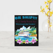 Funny Island Cruise Ship Family Reunion  Karte (Gelbe Blume)