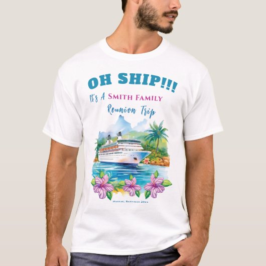 Funny Island Cruise Ship Wiedersehen T-Shirt (Vorderseite)