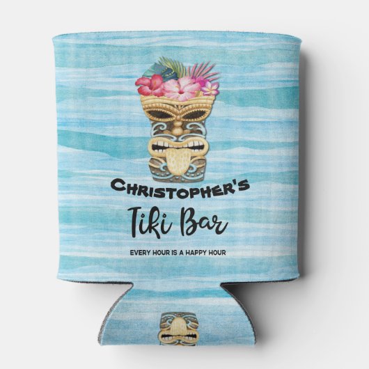 Funny Island Luau Tiki Monogram Dosenkühler (Rückseite)