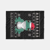Funny Ison Dart Frog Ugly Christmas Sweater Santa Fleecedecke (Vorderseite (Horizontal))