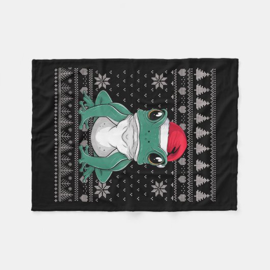 Funny Ison Dart Frog Ugly Christmas Sweater Santa Fleecedecke (Vorderseite (Horizontal))