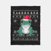 Funny Ison Dart Frog Ugly Christmas Sweater Santa Fleecedecke (Vorderseite)