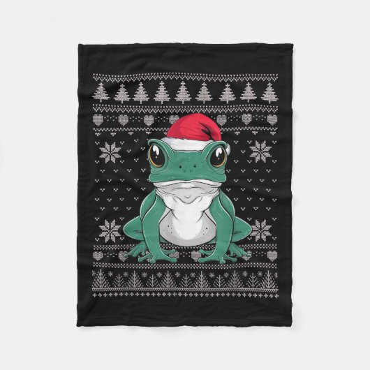 Funny Ison Dart Frog Ugly Christmas Sweater Santa Fleecedecke (Vorderseite)