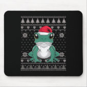 Funny Ison Dart Frog Ugly Christmas Sweater Santa Mousepad (Vorne)