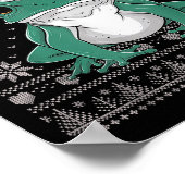 Funny Ison Dart Frog Ugly Christmas Sweater Santa Poster (Ecke)