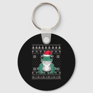 Funny Ison Dart Frog Ugly Christmas Sweater Santa Schlüsselanhänger