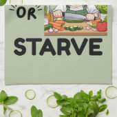 Funny isst es oder verhungert geschirrtuch (Gefaltet)