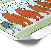 Funny ist, dass ein Bär hinter dir Poster (Ecke)