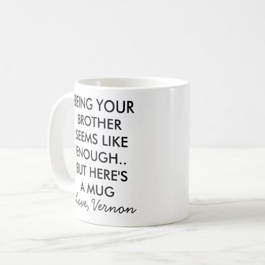 Funny ist dein Bruder Kaffeetasse (Vorderseite Links)