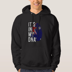 Funny ist es in meiner DNA Australien Flagge Finge Hoodie