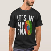 Funny ist es in meiner DNA Ethiopia-Flagge Fingerp T-Shirt (Vorderseite)