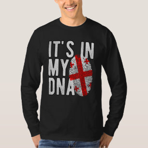 Funny ist es in meiner DNA Georgia Flag Fingerprin T-Shirt